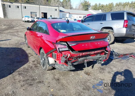 2022 Hyundai Elantra N Line z USA, uszkodzony, nr VIN KMHLR4AF8NU274880